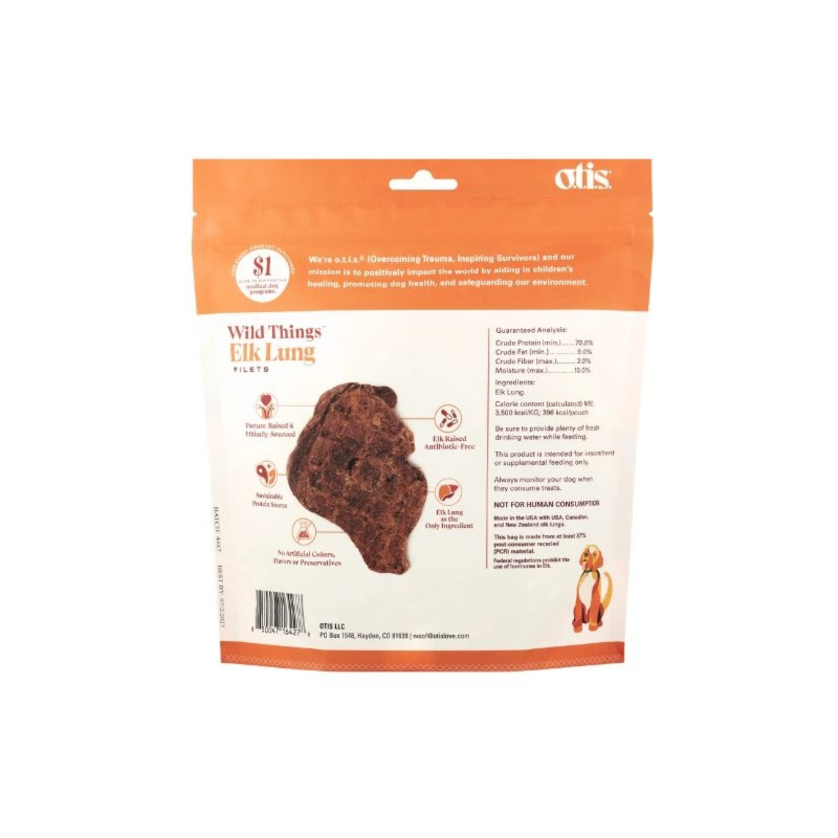 O.T.I.S. 4 oz. - Elk Lung - Wild Things Filets -  OTIS