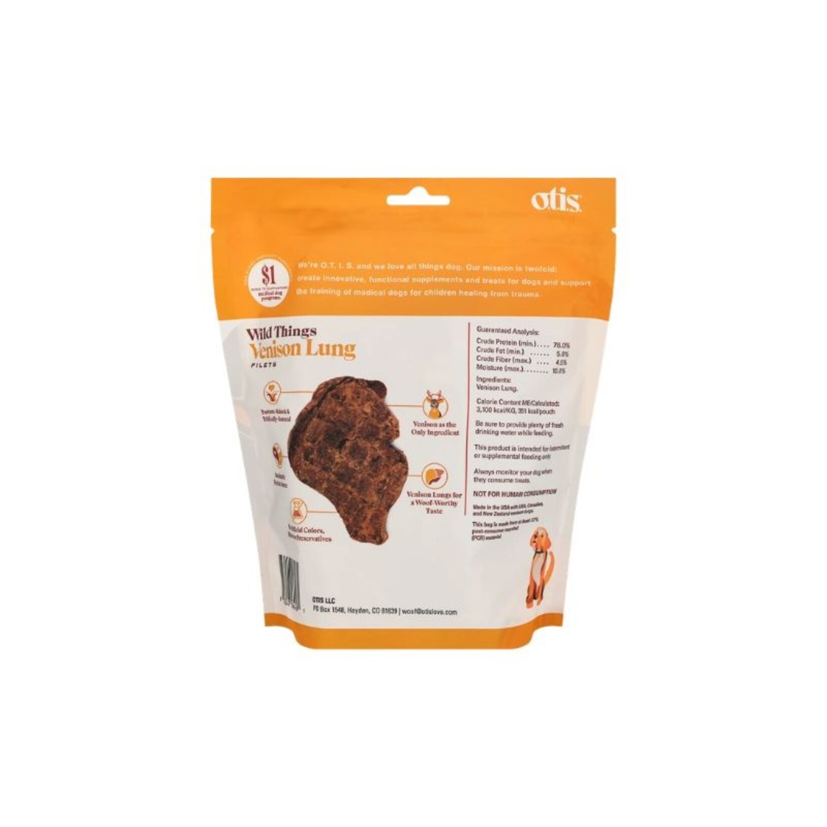O.T.I.S. 4 oz. - Venison Lung - Wild Things Filets -  OTIS
