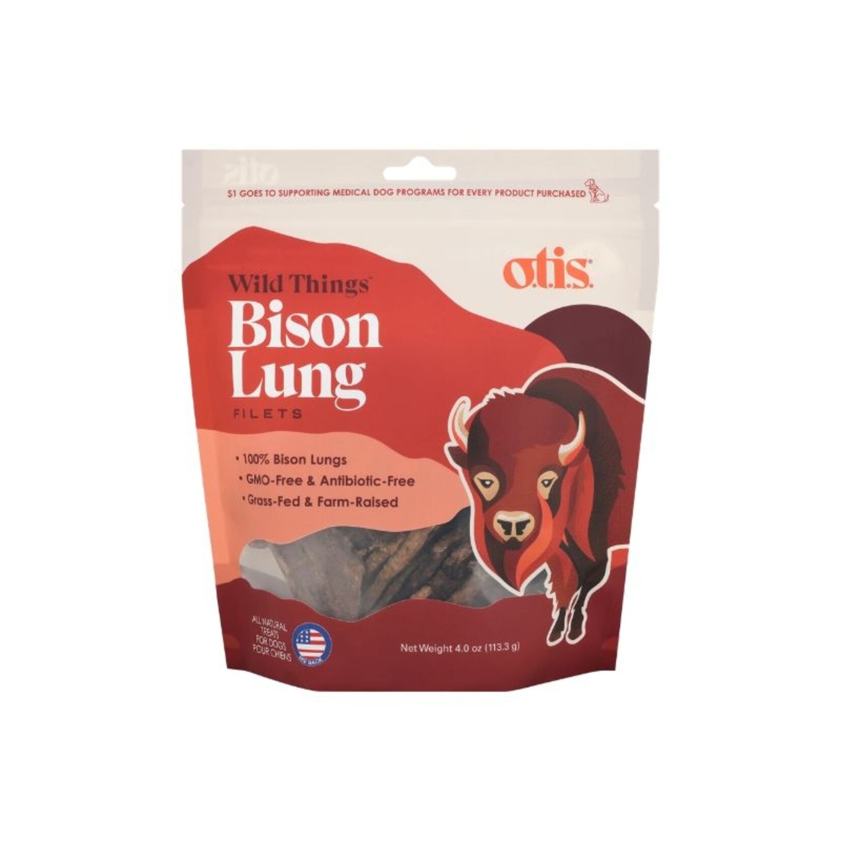 O.T.I.S. 4 oz. - Bison Lung - Wild Things Filets -  OTIS