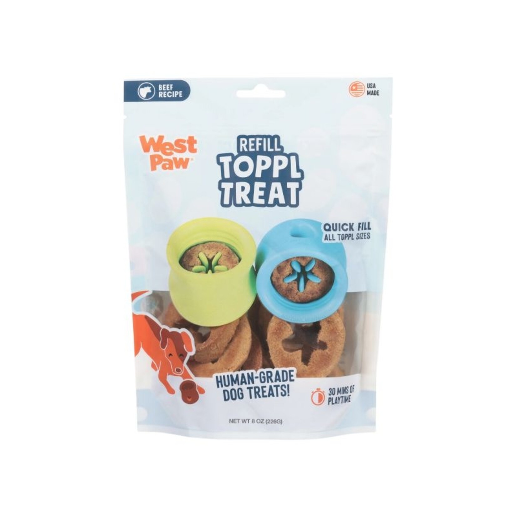 West Paw 8 oz. - Beef - Refill Toppl Treats -  West Paw