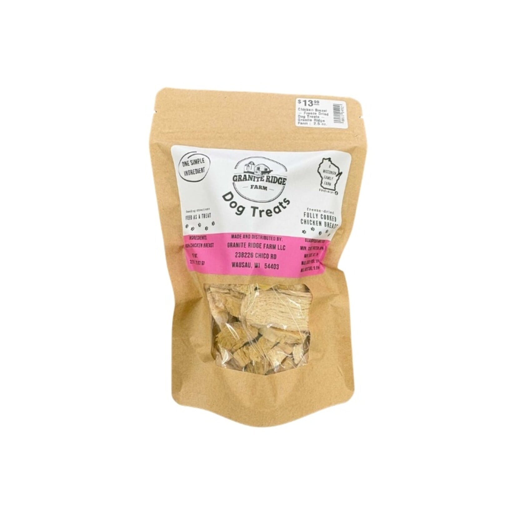 Granite Ridge Farm Chicken Breast - Freeze Dried Cat Treats - Granite Ridge Farm :  2.5 oz.