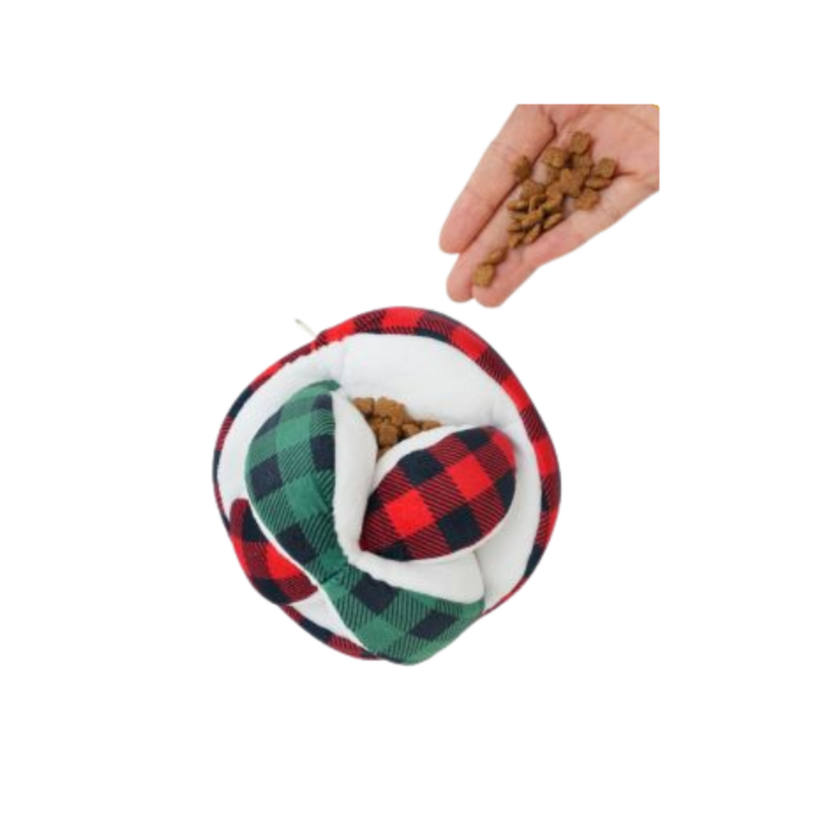 Tall Tails Buffalo Plaid - Snowball - Plush Puzzle Toy - Tall Tails