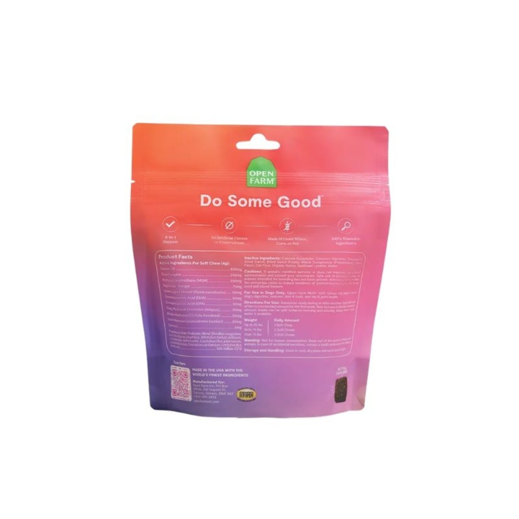 Open Farm 90 Soft Chews (Bag) - Multi+ Supplement - Open Farm
