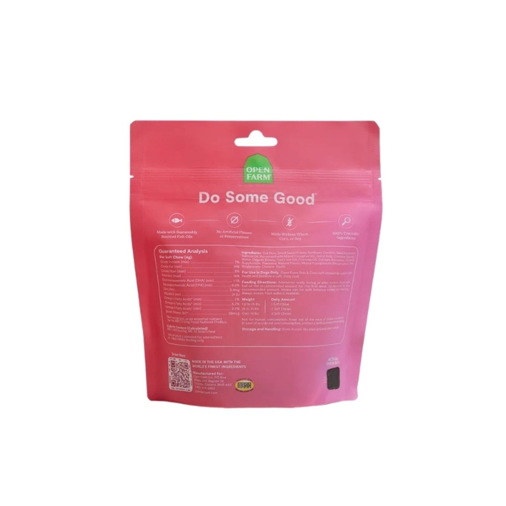 Open Farm 90 Soft Chews (Bag) - Skin & Coat Supplement - Open Farm