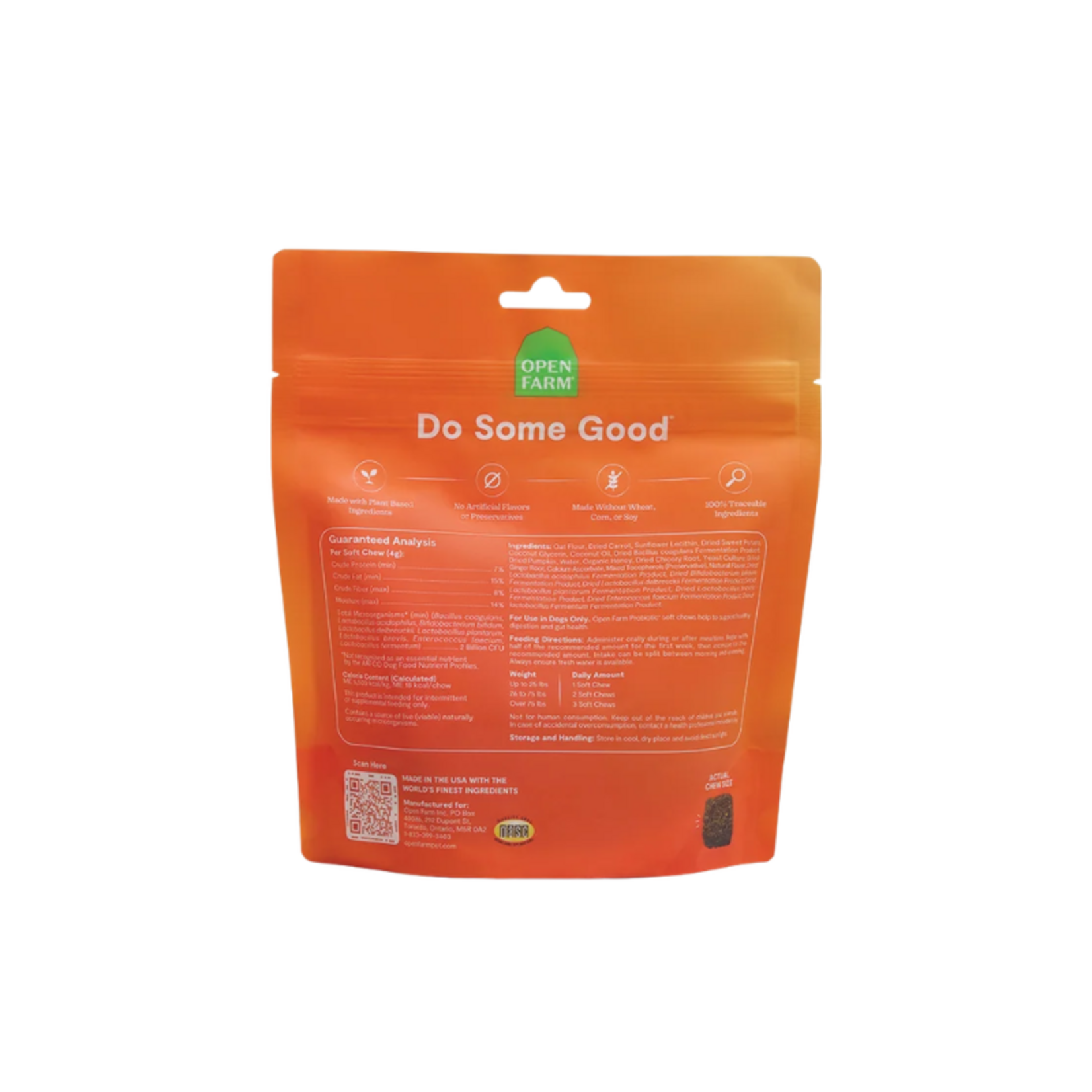 Open Farm 90 Soft Chews (Bag) - Probiotic Supplement - Open Farm