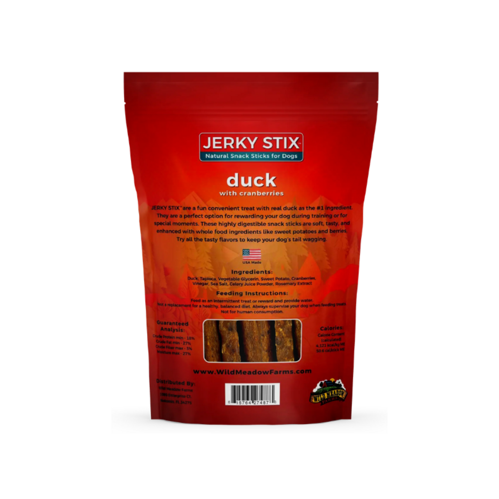 Wild Meadow Farms Duck Jerky Sticks -  Dog Treat - Wild Meadow Farms