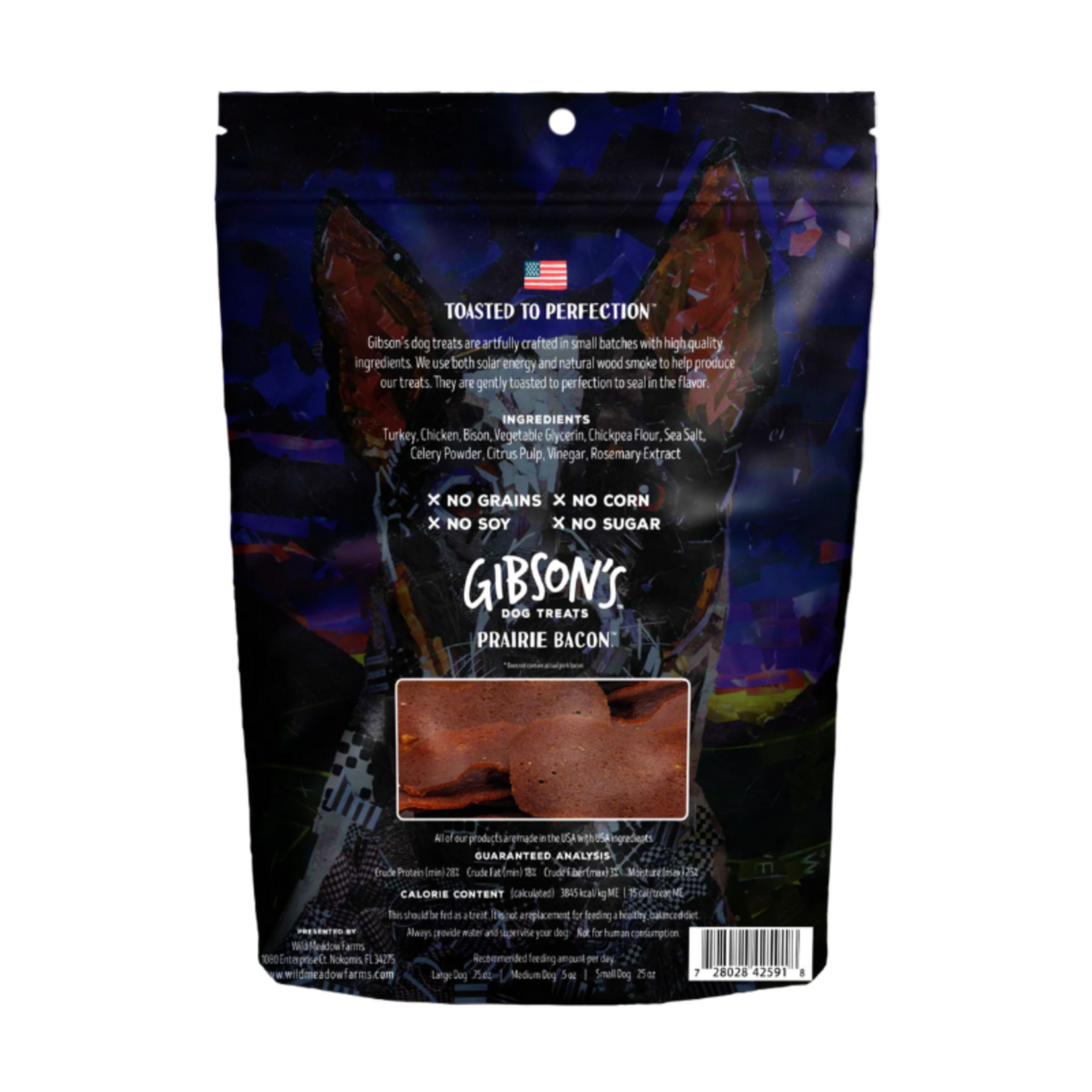 Wild Meadow Farms 3 oz. - Prairie Bacon with Bison - Gibson’s Soft Toasted Treats - Wild Meadow Farms