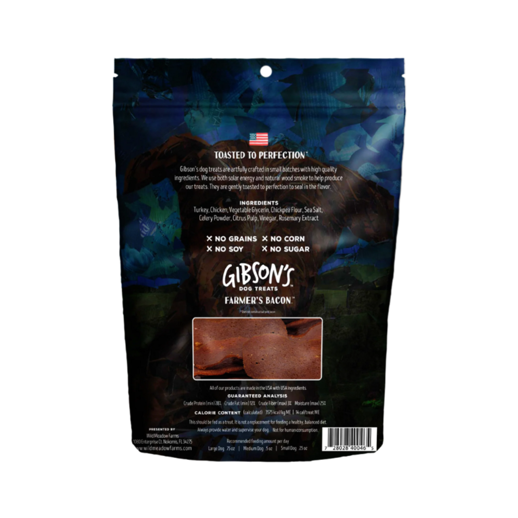 Wild Meadow Farms 3 oz. - Farmer’s Bacon - Gibson’s Soft Toasted Treats - Wild Meadow Farms