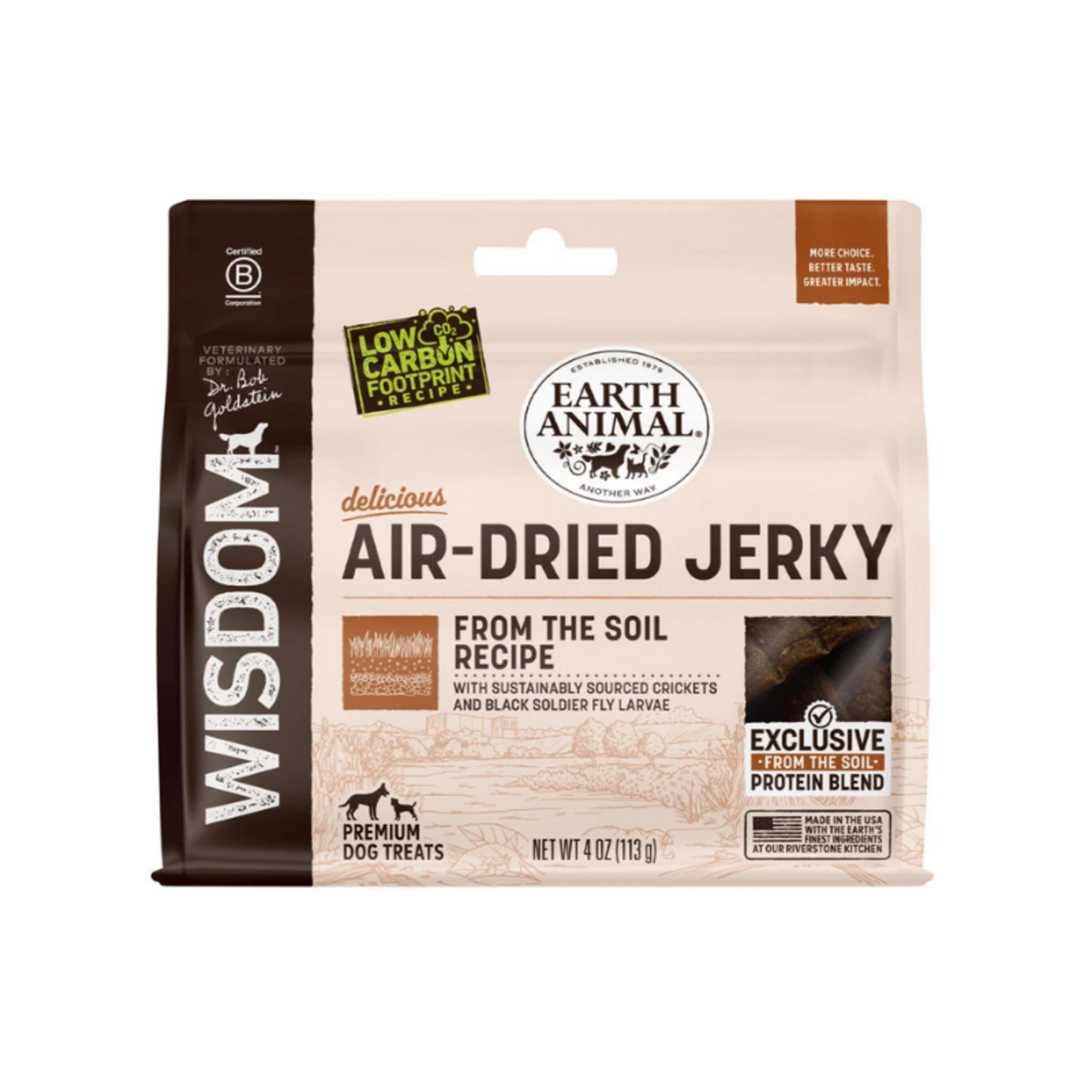 Earth Animal 4 oz. - From the Soil - Air Dried Jerky - Wisdom by Earth Animal
