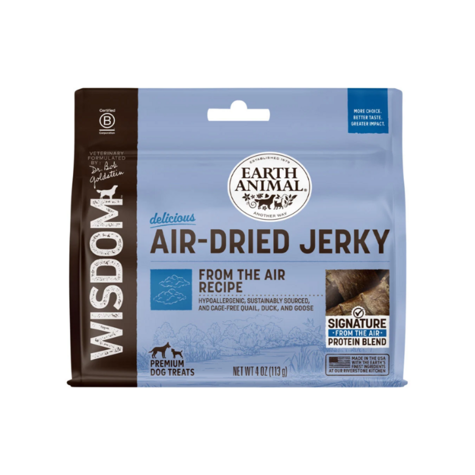 Earth Animal 4 oz. - From the Air - Air Dried Jerky - Wisdom by Earth Animal