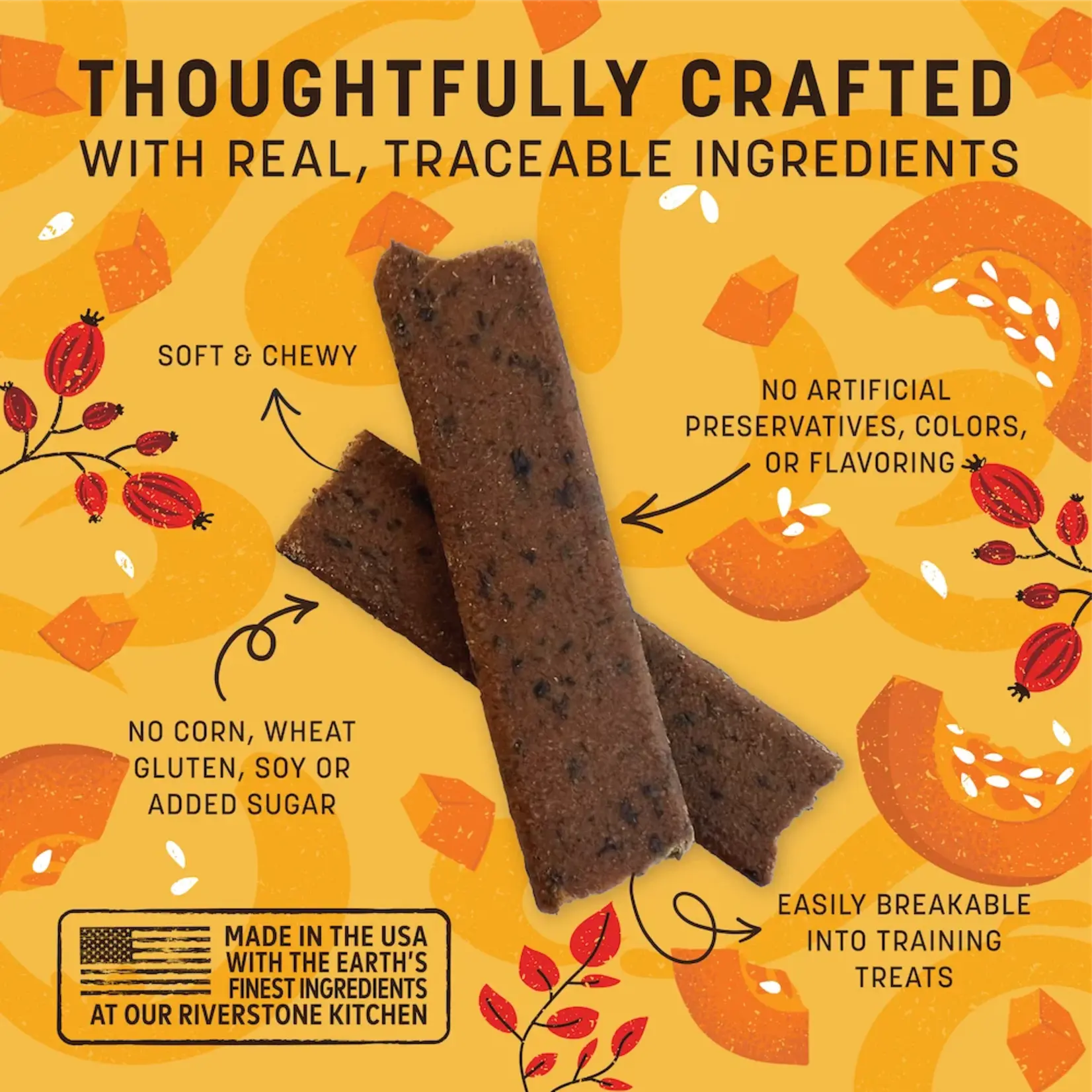 Earth Animal 4 oz. - Pumpkin Spice - Air Dried Jerky - Wisdom by Earth Animal
