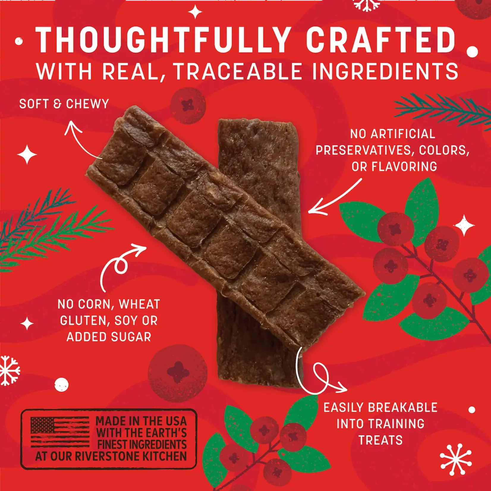 Earth Animal 4 oz. - Holiday Feast - Air Dried Jerky - Wisdom by Earth Animal
