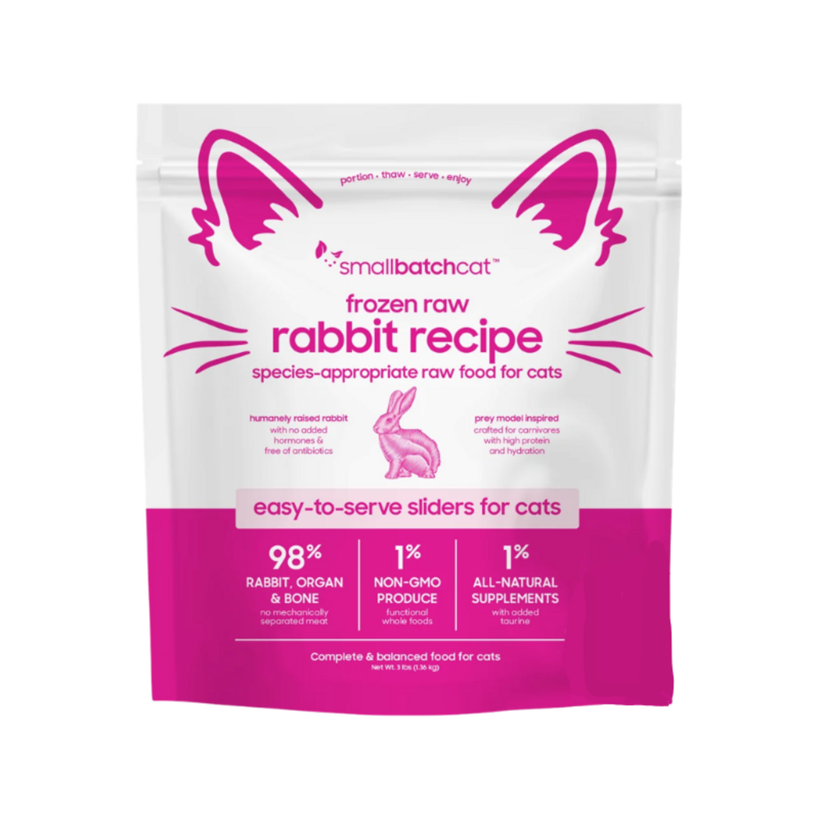 Small Batch Rabbit - Raw Frozen Sliders - Small Batch - Cat :