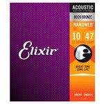 Elixir 11152 80/20 Bronze (12 String) Acoustic Guitar Strings with NANOWEB. Light 10-47 & 10-27