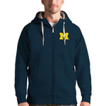 Antigua Michigan Wolverines Men's Antigua Navy Victory Full-Zip Hoodie