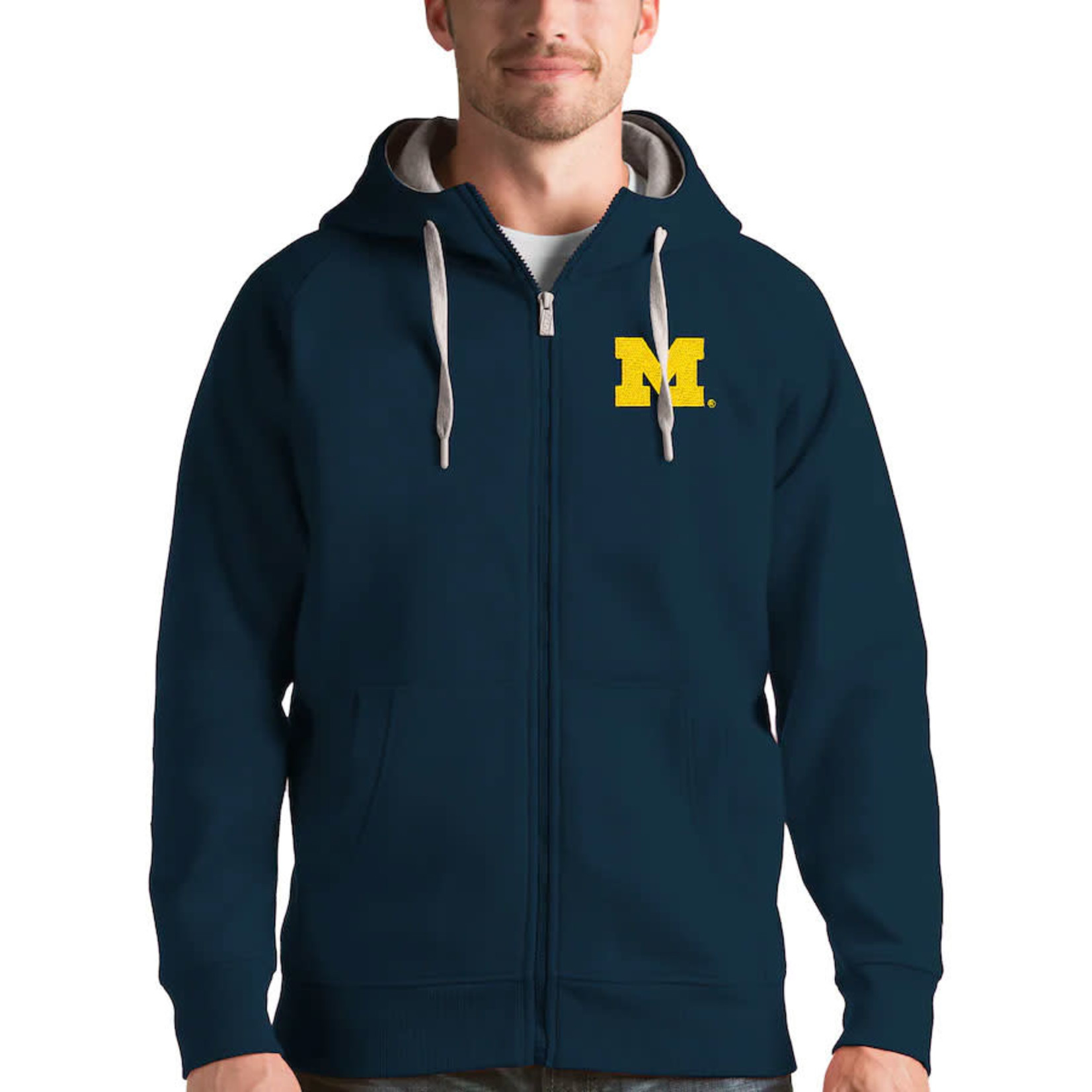 Antigua NCAA Michigan Wolverines Victory Full-Zip Hoodie