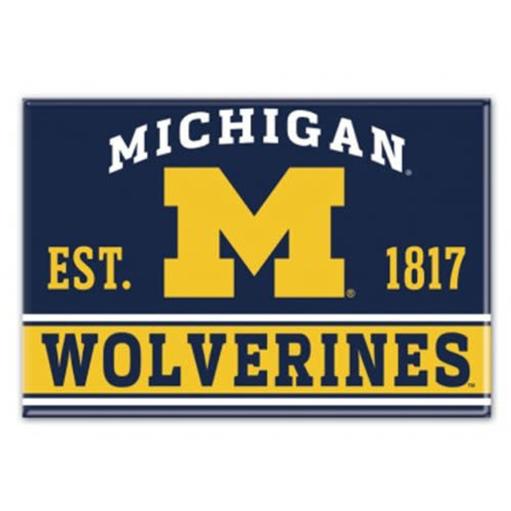 Wincraft NCAA Michigan Wolverines Magnet 2.5''x3.5'' Metal EST 1817