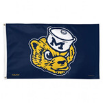 Wincraft Michigan Wolverines Flag 3'x5' Deluxe College Vault Timey Sailor Logo