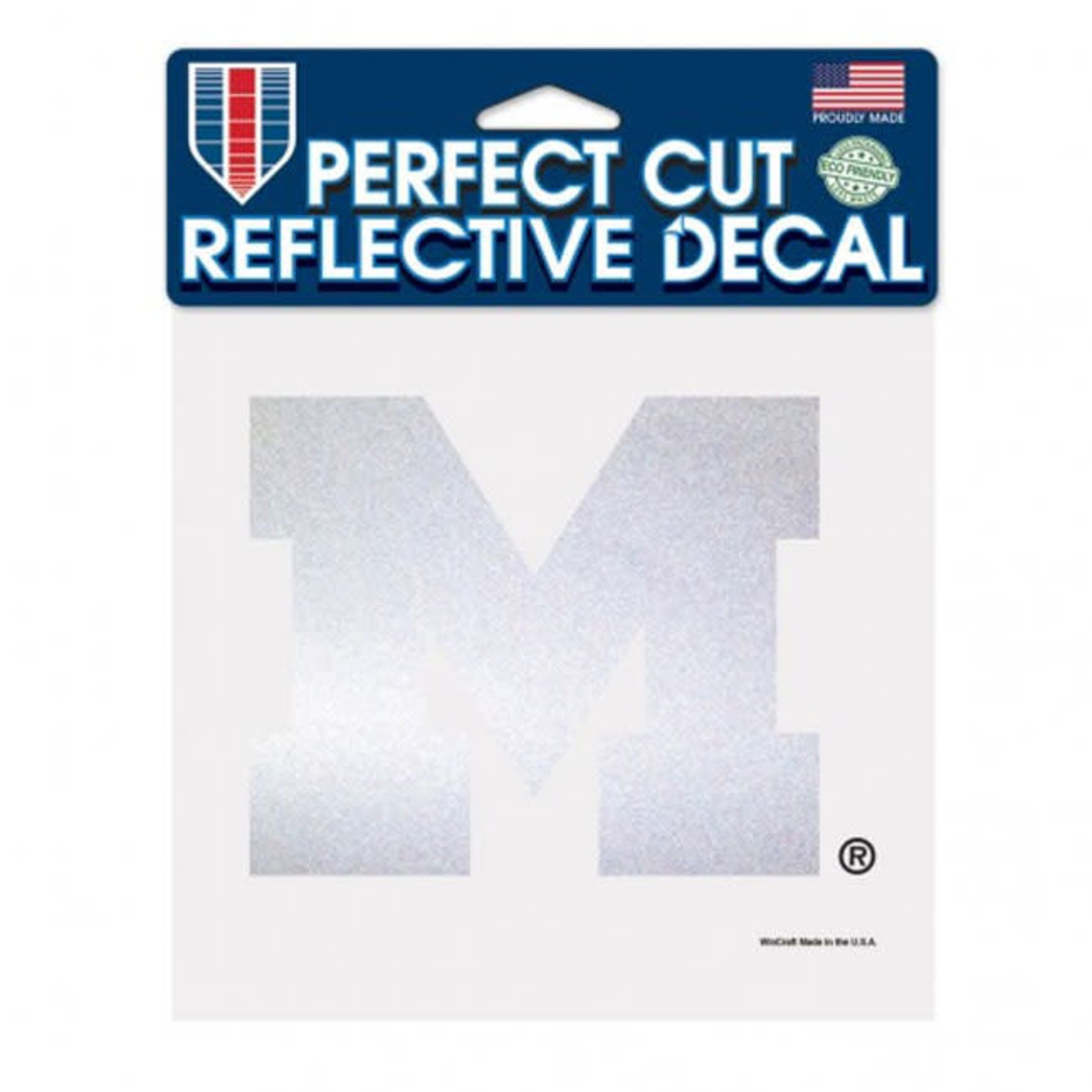 Wincraft NCAA Michigan Wolverines Decal Perfect Cut 6''x 6'' Reflective M Logo