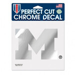 Wincraft Michigan Wolverines Decal Perfect Cut 6''x6'' Chrome M Logo