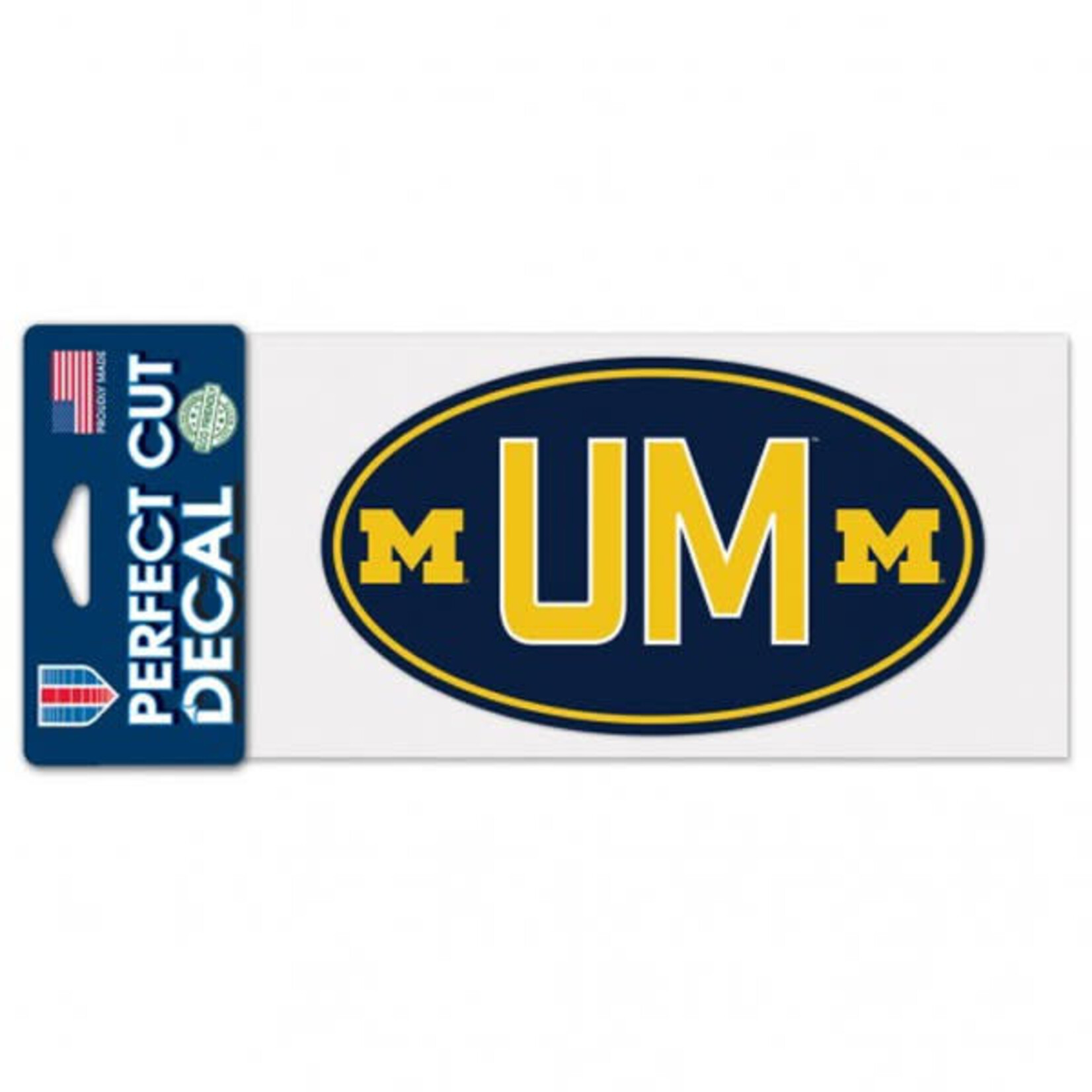 Wincraft NCAA Michigan Wolverines Decal Perfect Cut 8''x8'' Oval