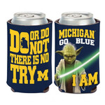 Wincraft Michigan Wolverines Can Cooler 12oz Yoda Go Blue
