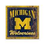 Wincraft Michigan Wolverines Magnet 3'' x 3'' Wooden Michigan Logo