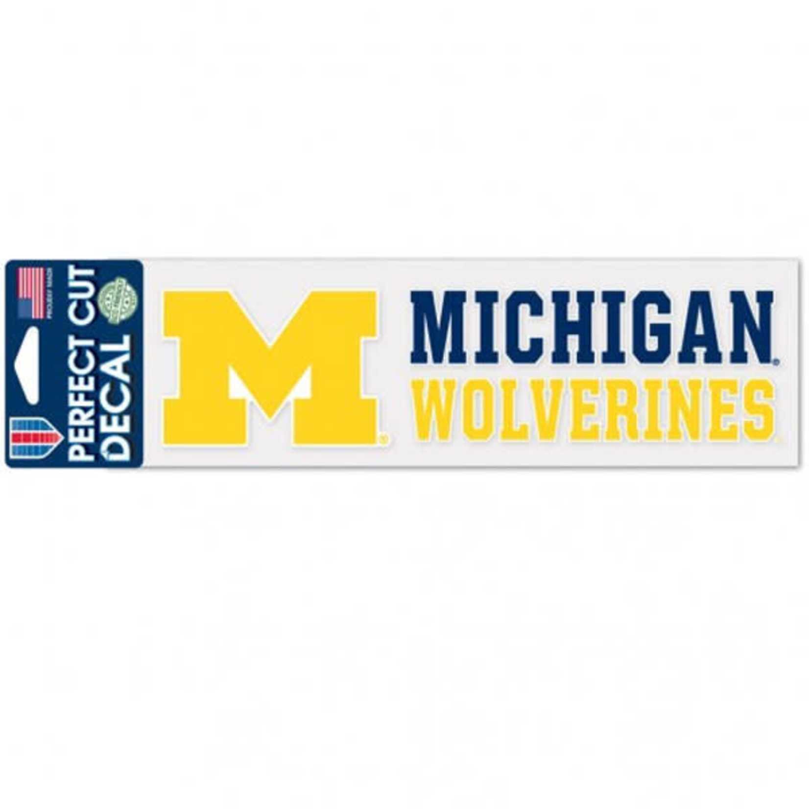 Wincraft NCAA Michigan Wolverines Decal 3''x10'' Perfect Cut Decal Michigan Logo