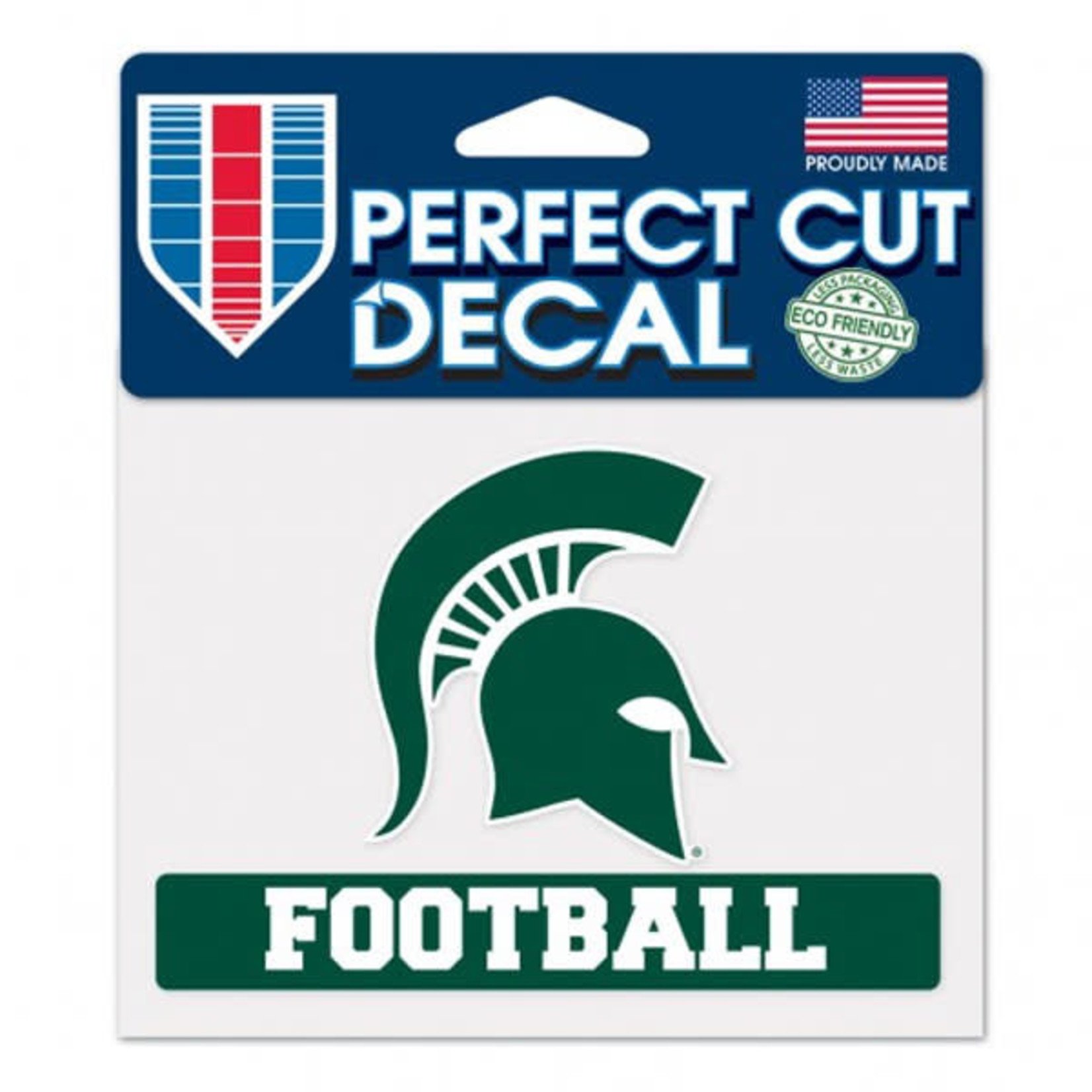 Wincraft NCAA Michigan State Spartans Perfect Cut Decal 4.5" x 5.75" Spartans Football