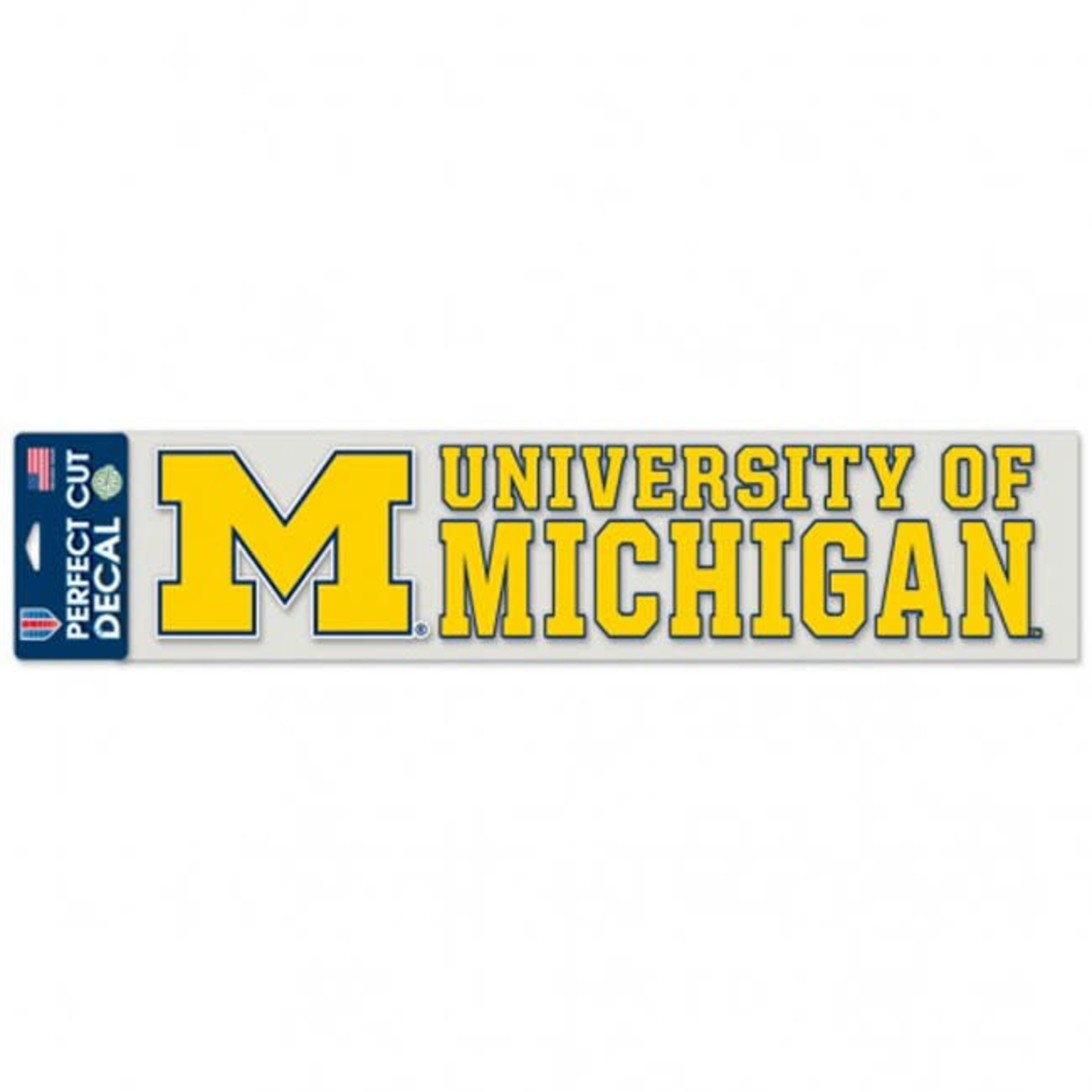 Wincraft NCAA Michigan Wolverines Decal Perfect Cut 3''x10'' Michigan Stacked Logo
