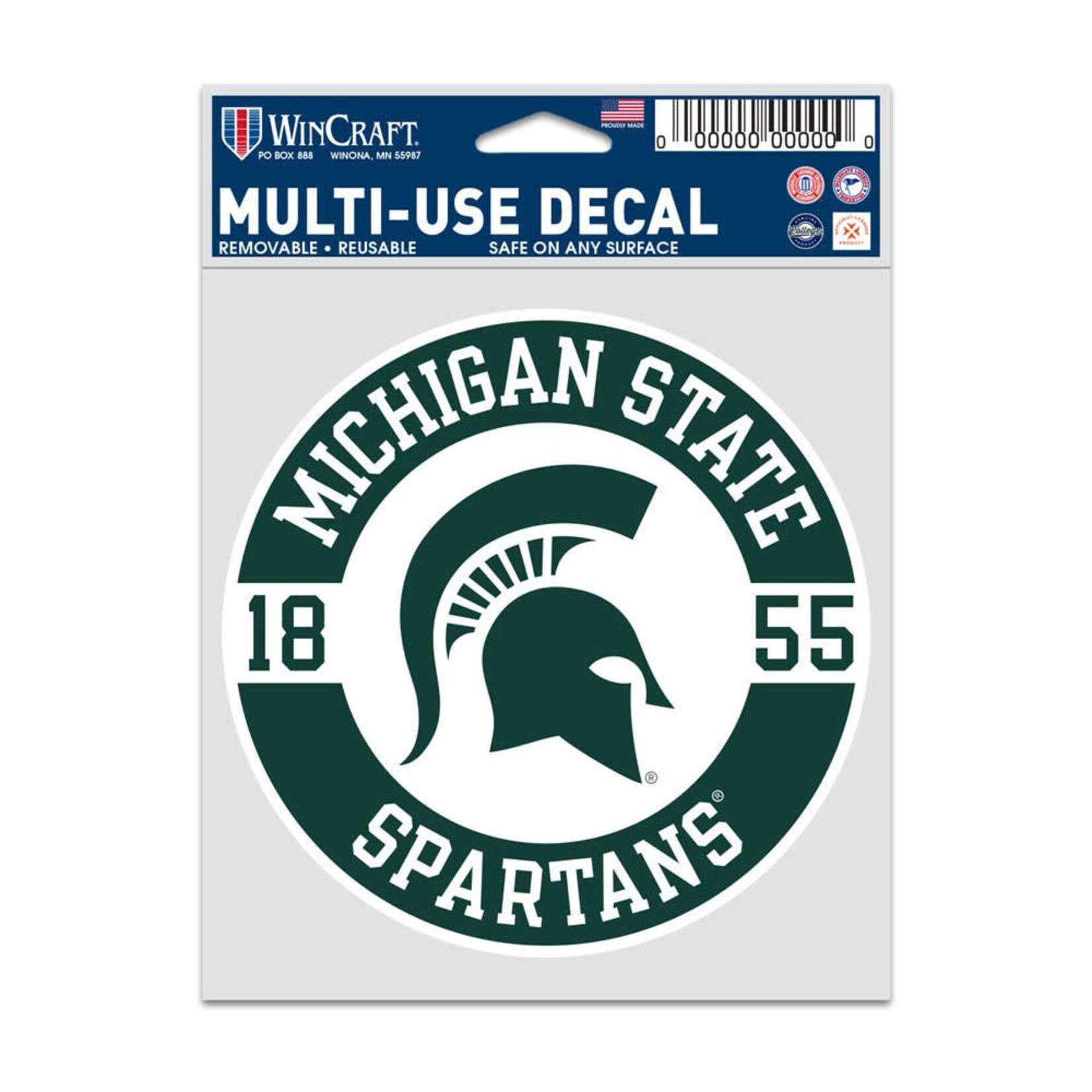 Wincraft NCAA Michigan State Spartans Decal Multi-Use 3.75''x5'' Spartans Fan Patch