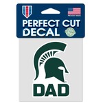 Wincraft Michigan State Spartans Perfect Cut Decal 4''x4'' Spartan Dad