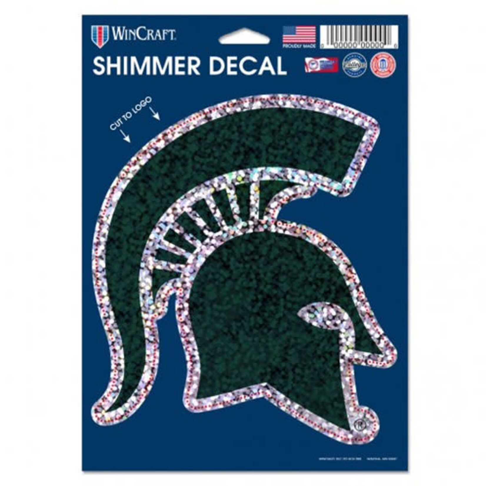 Wincraft NCAA Michigan State Spartans Decal Shimmer 5'x7' Spartan Logo