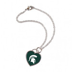 Wincraft Michigan State Spartans Jewelry Bracelet 3D Heart