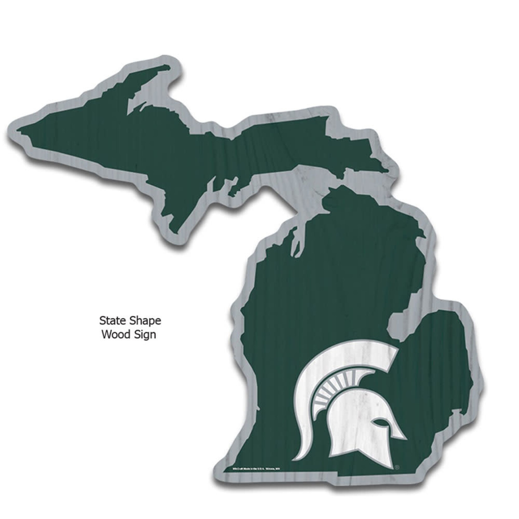 Wincraft NCAA Michigan State Spartans Sign State Shaped
