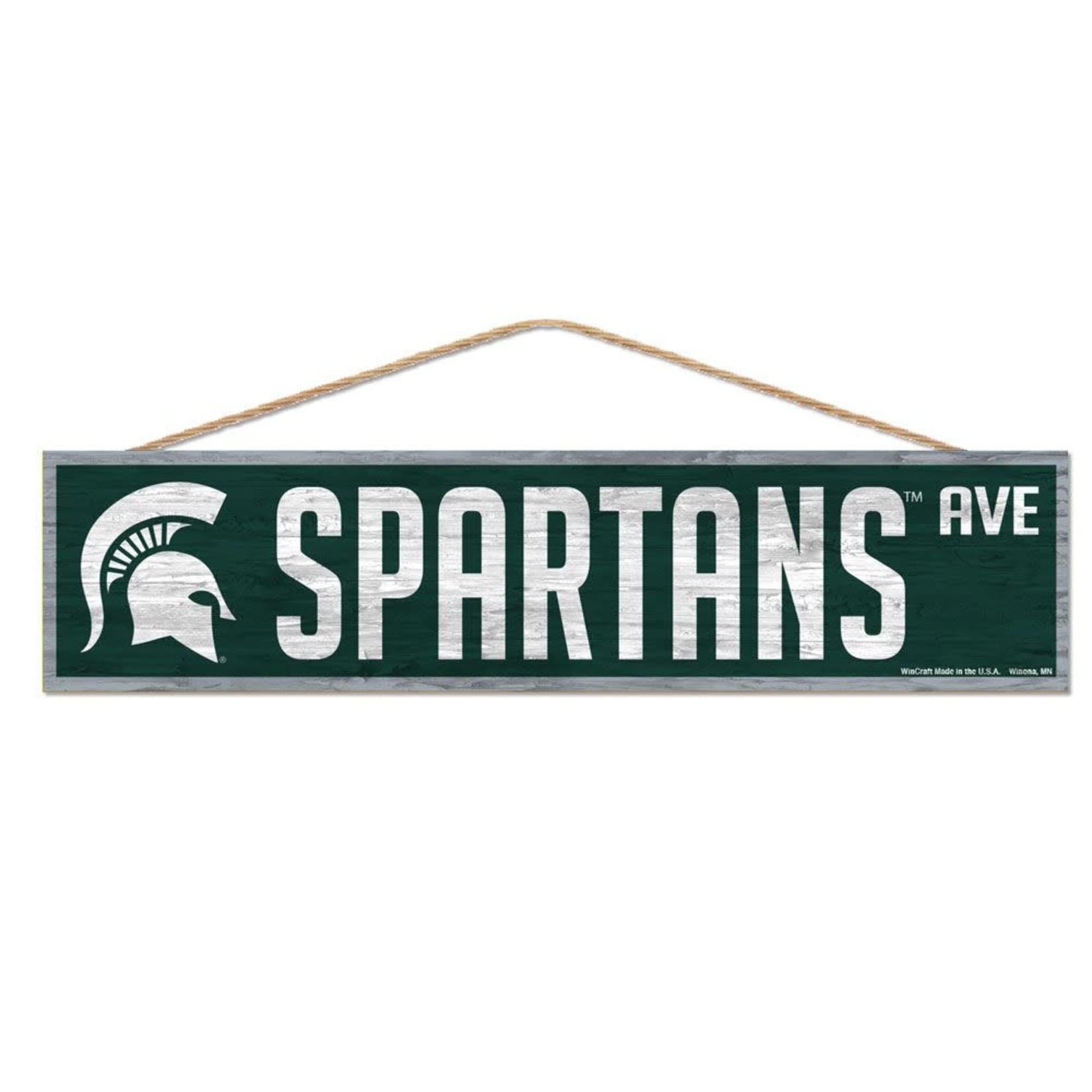 Wincraft NCAA Michigan State Spartans Sign 8''x23'' Wood Spartans Ave
