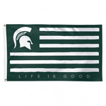 Wincraft Michigan State Spartans Flag 3'x5' Deluxe Life is Good