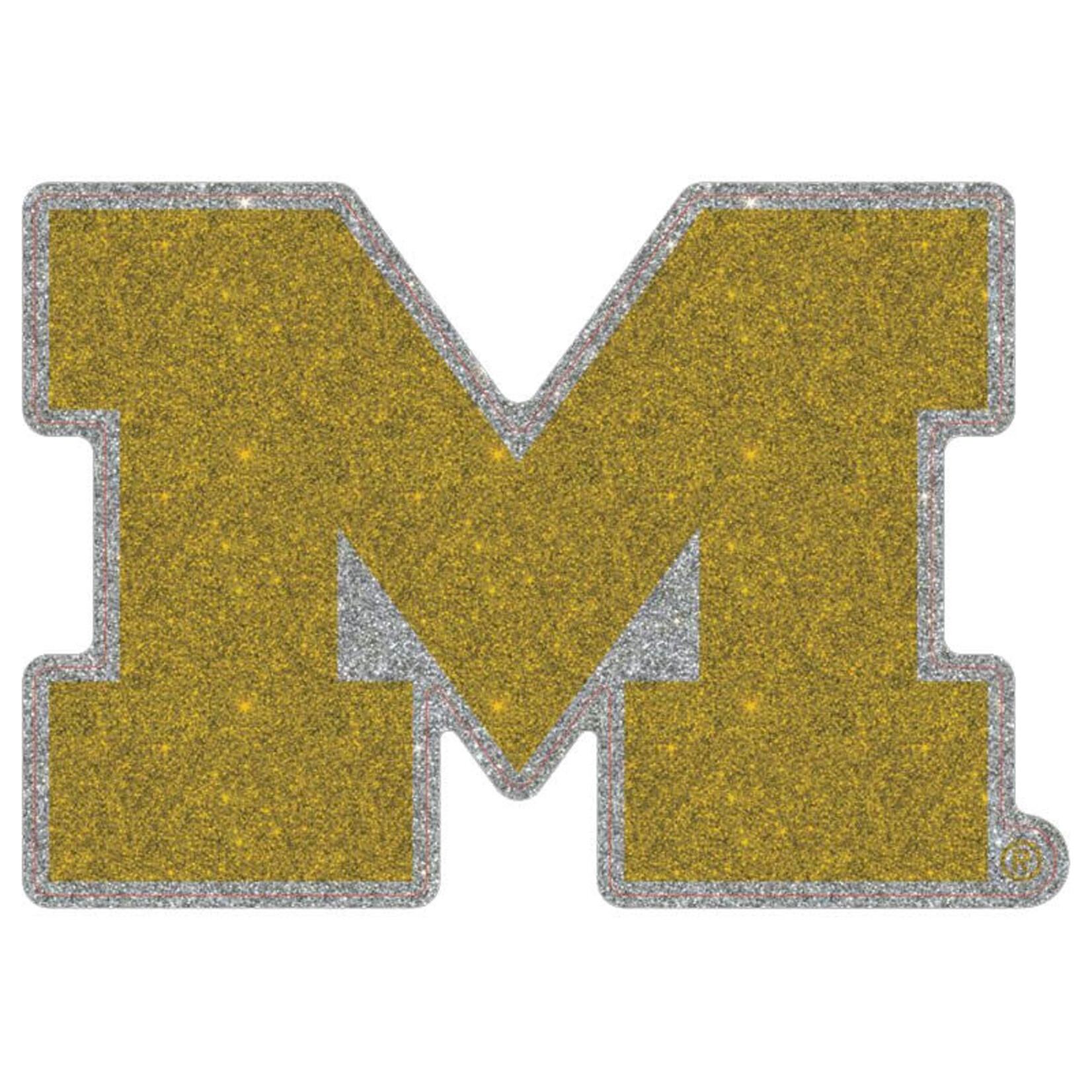 Wincraft NCAA Michigan Wolverines Decal Glitter 6"x6'' Michigan Logo