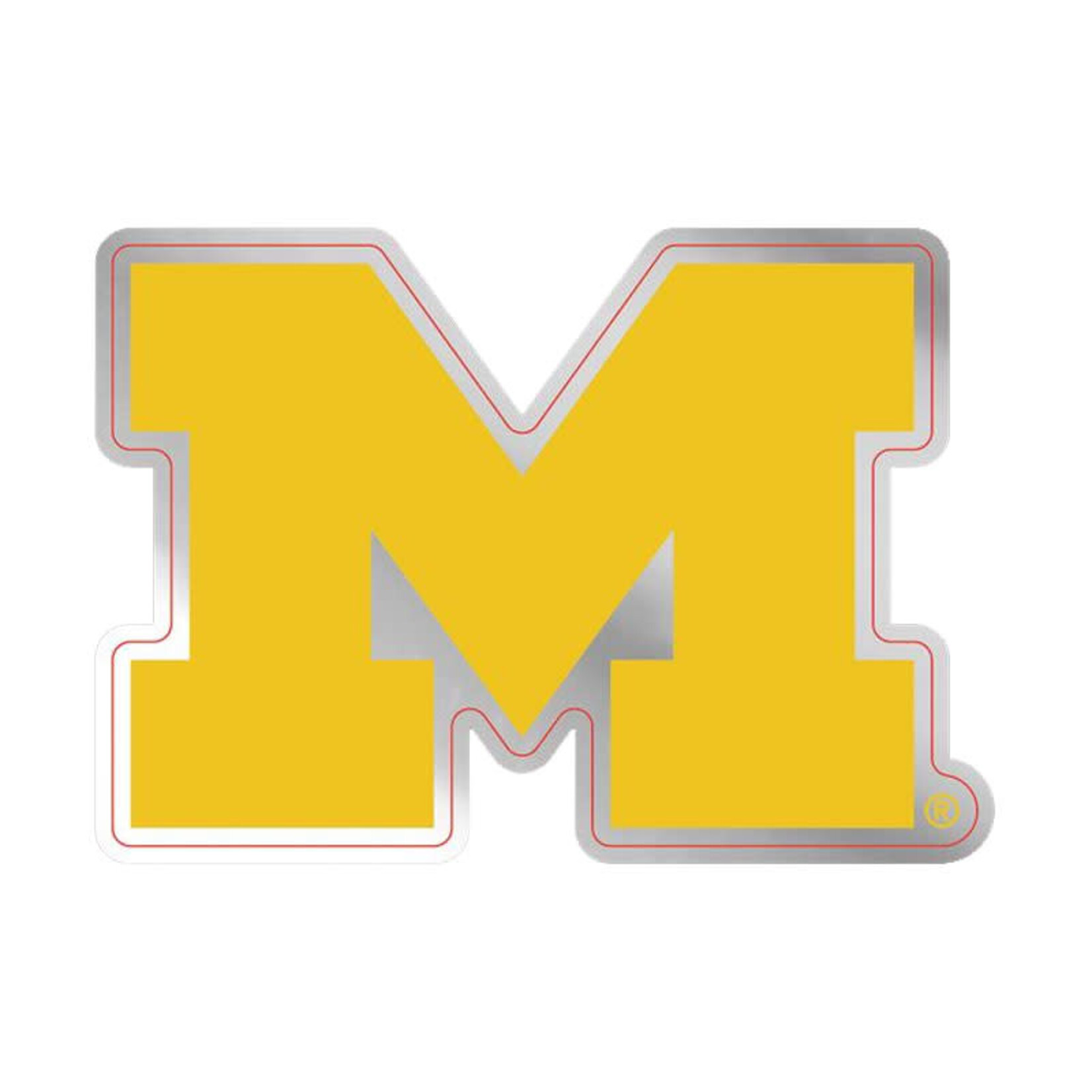 Wincraft NCAA Michigan Wolverines Decal Metallic 3''x5'' Michigan Logo