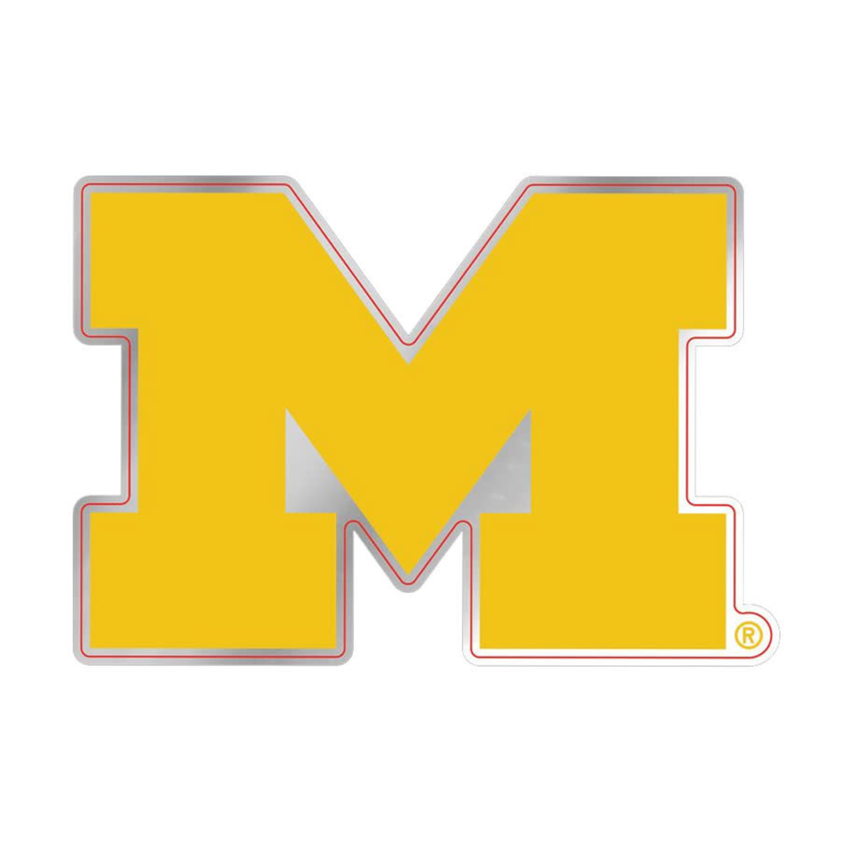 Wincraft NCAA Michigan Wolverines Decal Metallic 6''x6'' Michigan Logo