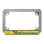 Michigan Wolverines Auto License Plate Frame Motorcycle Domed