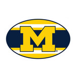 Michigan Wolverines Decal Movable 6''x6'' Michigan Logo Stripes