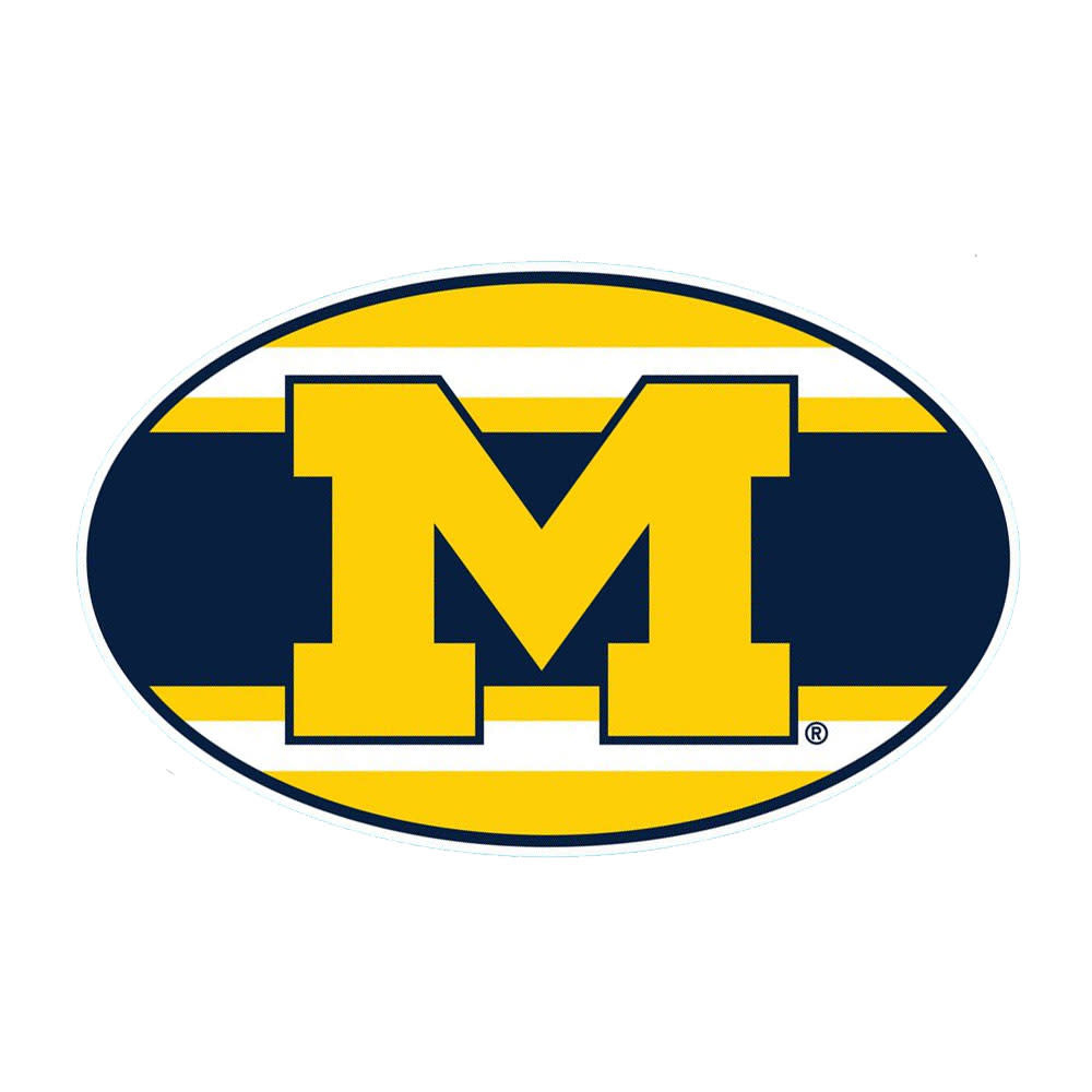 NCAA Michigan Wolverines Decal Movable 6''x6'' Michigan Logo Stripes
