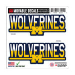 Michigan Wolverines Decal Movable 6''x6'' Wolverines Color Duo 2-Pk