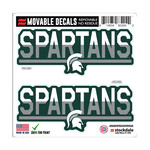 Michigan State Spartans Decal Movable 6''x6'' Spartans Color Duo 2-Pk