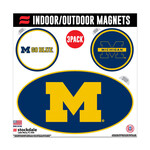 Michigan Wolverines Magnet 6''x6'' Wolverines 3-Pack