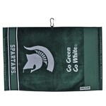 Team Effort Michigan State Spartans Golf Towel 16''x24'' Jacquard Go Green