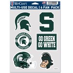 Wincraft Michigan State Spartans Decal Multi-Use Spartans Logos 6-Pack