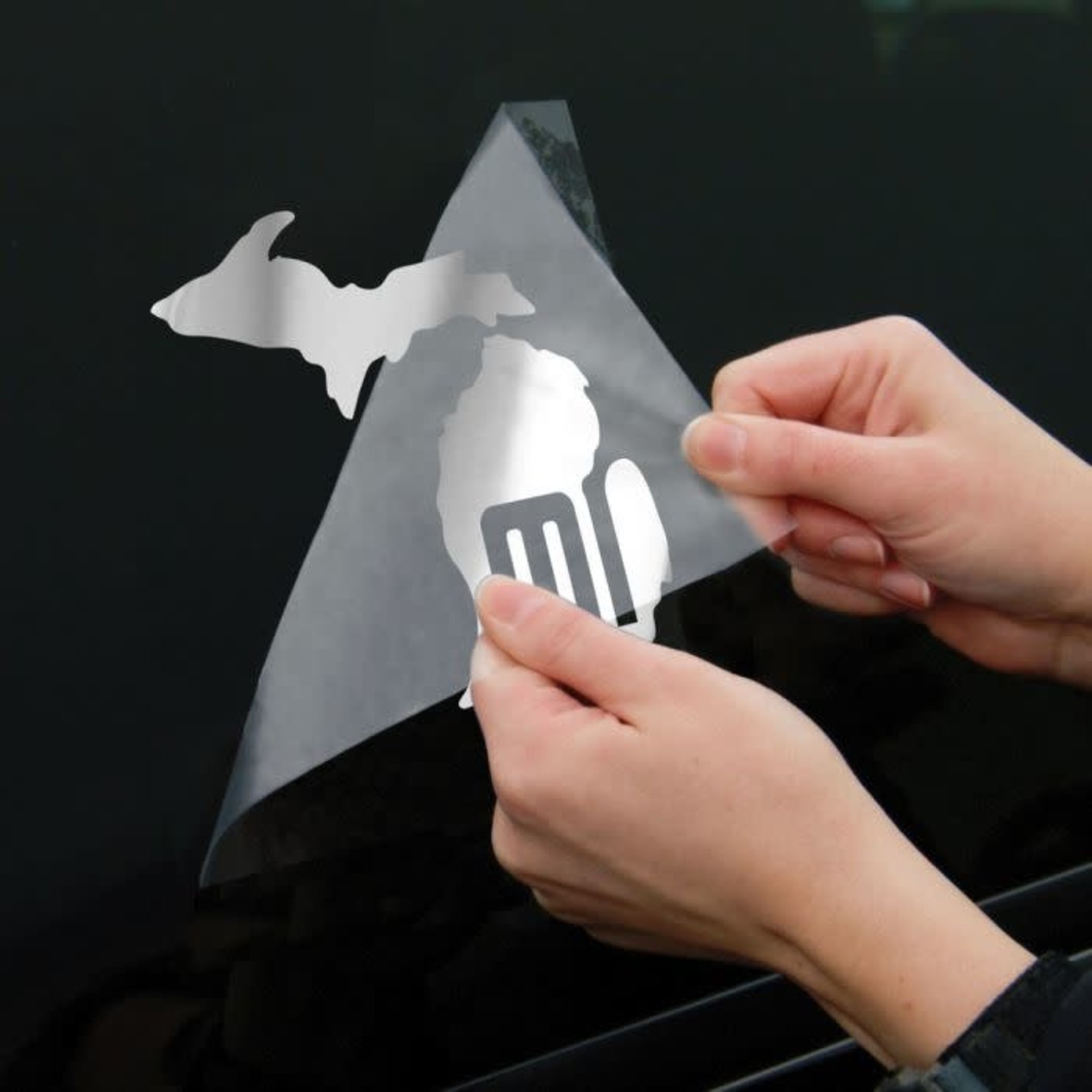 Wincraft The State Of Michigan Decal 6''x6'' Chrome Perfect Cut