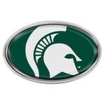 Michigan State Spartans Auto Emblem Chrome Metal Domed